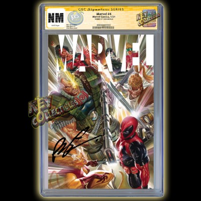 MARVEL #4 ALEX ROSS COVER CGC SIGNATURE SERIES SIGNED BY ROB LIEFELD - MID FEBRUARY 2021 SIGNING