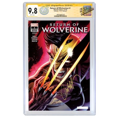 2018 NYCC RETURN OF WOLVERINE CAMPBELL GITD VARIANT CGC SIGNATURE SERIES 9.8 SIGNED BY J. SCOTT CAMPBELL